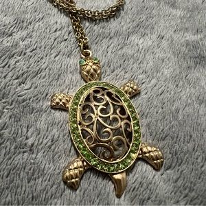 Charming Charlie Turtle Pendant Necklace